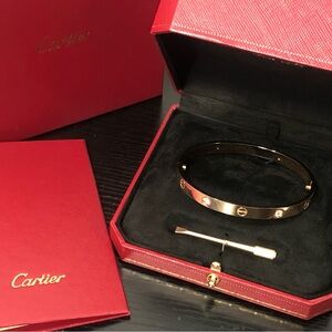 Cartier Red and Black Bracelet with Gold Accents